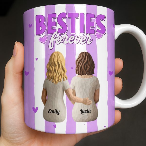 Sisters Forever Hearts And Love Design - Personalized Custom Coffee Mug - BST533_MG Sisters Forever Hearts And Love Design - Personalized Custom Coffee Mug - BST533_MG