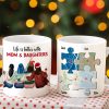 Sisters Forever Never Apart Maybe In Distance But Never At Heart - Personalized Sisters Mug - Custom Map