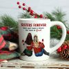 Sisters Forever Never Apart Maybe In Distance But Never At Heart - Personalized Sisters Mug - Custom Map