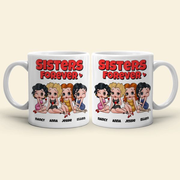 Sisters Forever Personalized Besties Coffee Mug 05NADT260723HH Sisters Forever Personalized Besties Coffee Mug 05NADT260723HH