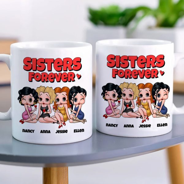 Sisters Forever Personalized Besties Coffee Mug 05NADT260723HH Sisters Forever Personalized Besties Coffee Mug 05NADT260723HH