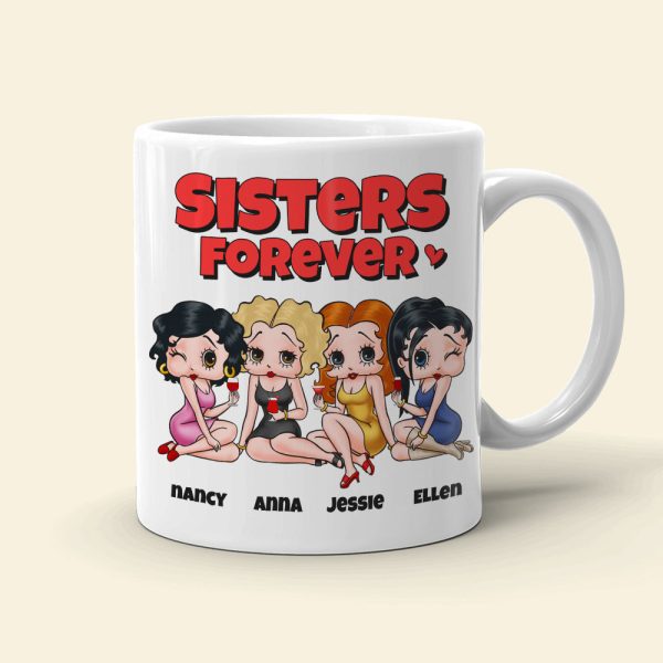 Sisters Forever Personalized Besties Coffee Mug 05NADT260723HH Sisters Forever Personalized Besties Coffee Mug 05NADT260723HH