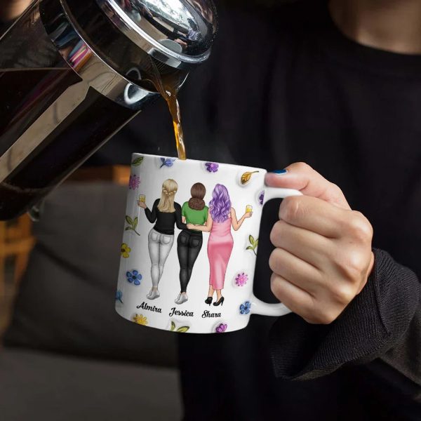 Sisters Will Always Be Connected By Heart - 3D Inflated Effect Printed Mug, Personalized White Edge-to-Edge Mug Sisters Will Always Be Connected By Heart - 3D Inflated Effect Printed Mug, Personalized White Edge-to-Edge Mug
