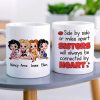 Sisters Will Be Connected By Heart Personalized Coffee Mug 02NADT270723HH Sisters Will Be Connected By Heart Personalized Coffee Mug 02NADT270723HH