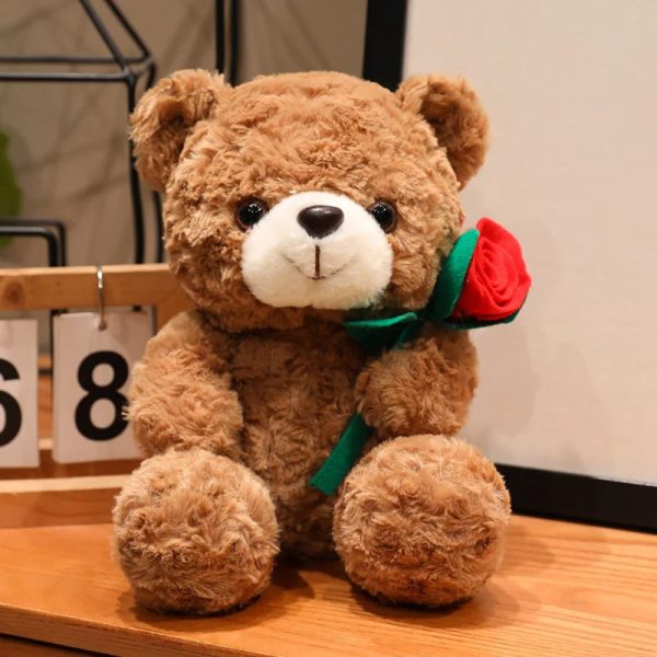 Sitting Bear Plush Toy with Heart Gift for Her Sitting Bear Plush Toy with Heart Gift for Her