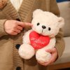 Sitting Bear Plush Toy with Heart Gift for Her Sitting Bear Plush Toy with Heart Gift for Her