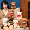 Sitting Bear Plush Toy with Heart Gift for Her Sitting Bear Plush Toy with Heart Gift for Her