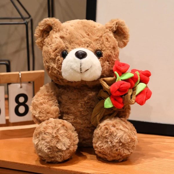 Sitting Bear Plush Toy with Heart Gift for Her Sitting Bear Plush Toy with Heart Gift for Her