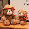 Sitting Bear Plush Toy with Heart Gift for Her Sitting Bear Plush Toy with Heart Gift for Her