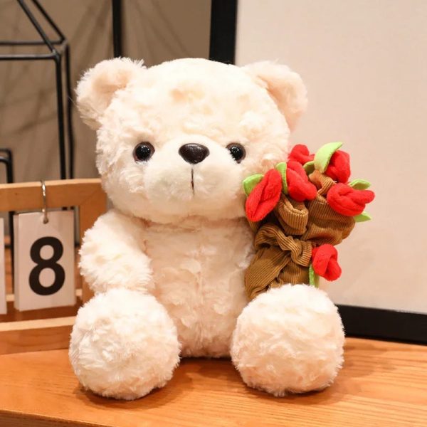 Sitting Bear Plush Toy with Heart Gift for Her Sitting Bear Plush Toy with Heart Gift for Her