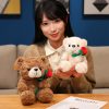 Sitting Bear Plush Toy with Heart Gift for Her Sitting Bear Plush Toy with Heart Gift for Her