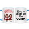 Sitting Doll Besties Under Pink Heart Tree Personalized Mug Sitting Doll Besties Under Pink Heart Tree Personalized Mug