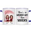 Sitting Doll Besties Under Pink Heart Tree Personalized Mug Sitting Doll Besties Under Pink Heart Tree Personalized Mug