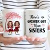 Sitting Doll Besties Under Pink Heart Tree Personalized Mug Sitting Doll Besties Under Pink Heart Tree Personalized Mug