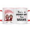 Sitting Doll Besties Under Pink Heart Tree Personalized Mug Sitting Doll Besties Under Pink Heart Tree Personalized Mug