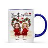 Sitting On Bed Christmas Doll Best Friends Sisters Personalized Mug Sitting On Bed Christmas Doll Best Friends Sisters Personalized Mug