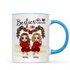 Sitting On Bed Christmas Doll Best Friends Sisters Personalized Mug Sitting On Bed Christmas Doll Best Friends Sisters Personalized Mug