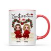 Sitting On Bed Christmas Doll Best Friends Sisters Personalized Mug Sitting On Bed Christmas Doll Best Friends Sisters Personalized Mug