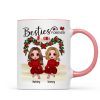 Sitting On Bed Christmas Doll Best Friends Sisters Personalized Mug Sitting On Bed Christmas Doll Best Friends Sisters Personalized Mug