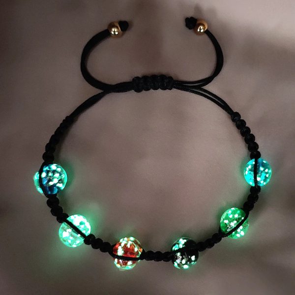 Six-colour Glass Luminous Bracelet