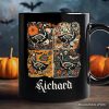 Skeleton Goose Patchwork Personalized Mug, Floral Halloween Gift with Custom Name Skeleton Goose Patchwork Personalized Mug, Floral Halloween Gift with Custom Name