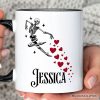 Skeleton Hearts Valentine Personalized Mug, Playful Funny Gift with Custom Name Skeleton Hearts Valentine Personalized Mug, Playful Funny Gift with Custom Name