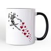 Skeleton Hearts Valentine Personalized Mug, Playful Funny Gift with Custom Name Skeleton Hearts Valentine Personalized Mug, Playful Funny Gift with Custom Name