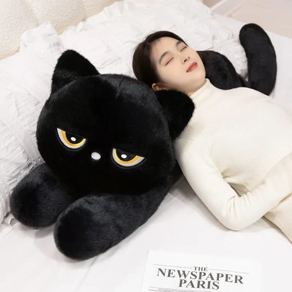 Sleeping Black Cat Plush Sleeping Black Cat Plush