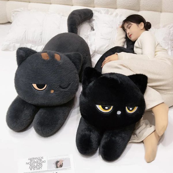 Sleeping Black Cat Plush Sleeping Black Cat Plush