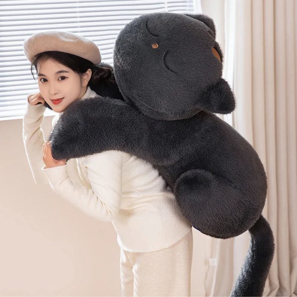 Sleeping Black Cat Plush Sleeping Black Cat Plush