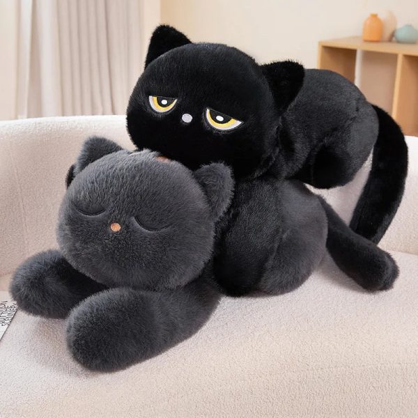 Sleeping Black Cat Plush Sleeping Black Cat Plush