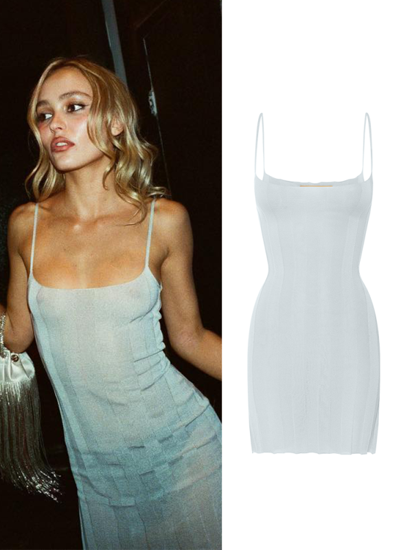 Sleeveless Ribbed Knit Side Slit Mini Dress Sleeveless Ribbed Knit Side Slit Mini Dress