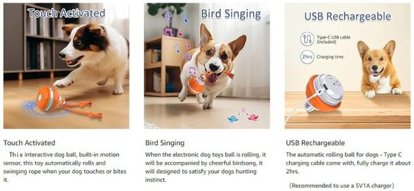 Smart Interactive Dog Toy Ball - Motion Activated Chew Toy Smart Interactive Dog Toy Ball - Motion Activated Chew Toy