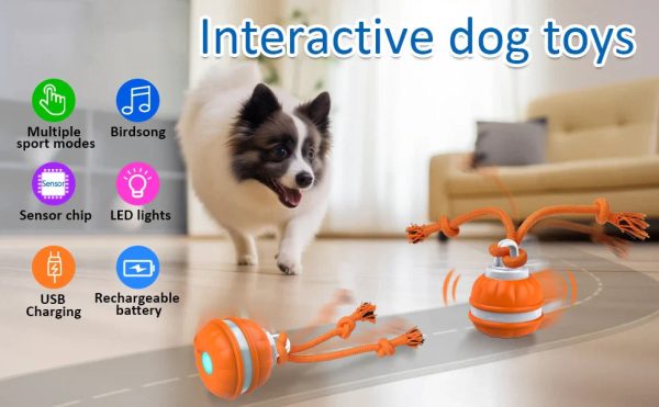 Smart Interactive Dog Toy Ball - Motion Activated Chew Toy Smart Interactive Dog Toy Ball - Motion Activated Chew Toy