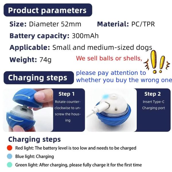 Smart Interactive Moving Dog Toy Ball Smart Interactive Moving Dog Toy Ball