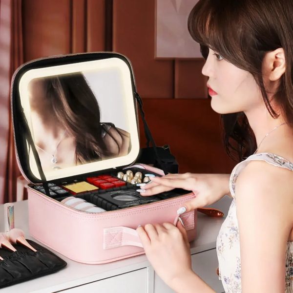 Smart LED Cosmetic Case with Mirror Smart LED Cosmetic Case with Mirror