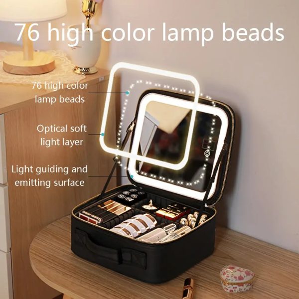 Smart LED Cosmetic Case with Mirror Smart LED Cosmetic Case with Mirror