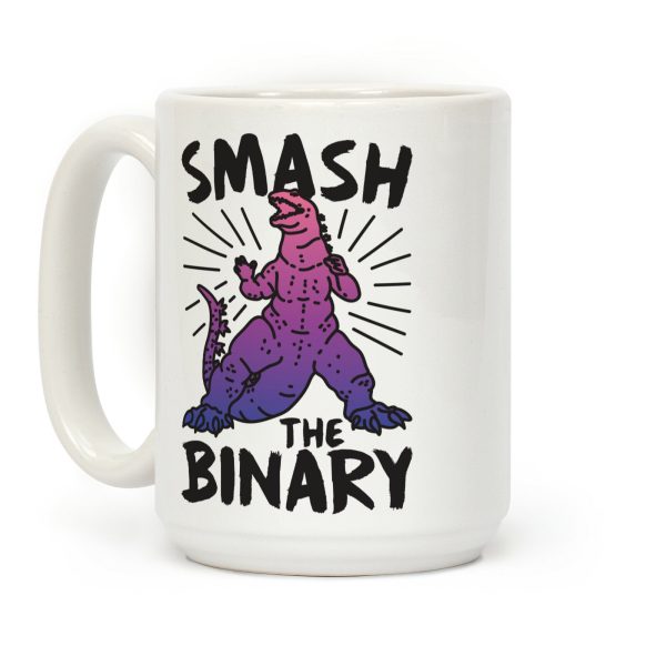 Smash The Binary Genderfluid Kaiju Coffee Mug Smash The Binary Genderfluid Kaiju Coffee Mug