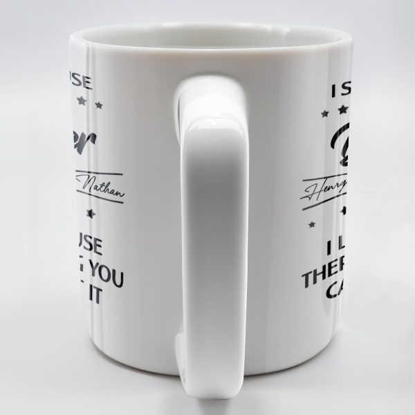Smile And Laugh Brother Quote With Linked Hands Design - Personalized Custom Coffee Mug - FAM288_MG Smile And Laugh Brother Quote With Linked Hands Design - Personalized Custom Coffee Mug - FAM288_MG