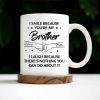 Smile And Laugh Brother Quote With Linked Hands Design - Personalized Custom Coffee Mug - FAM288_MG Smile And Laugh Brother Quote With Linked Hands Design - Personalized Custom Coffee Mug - FAM288_MG