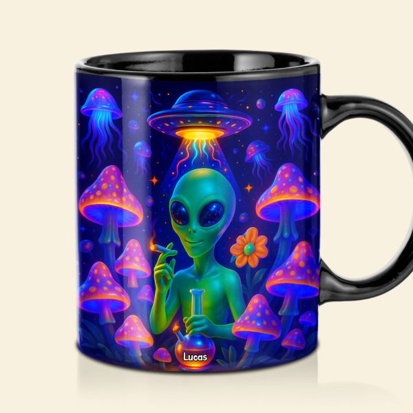 Smoking Alien Mug - Personalized Gifts For Weed Lovers 01totn100625 Smoking Alien Mug - Personalized Gifts For Weed Lovers 01totn100625