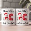 Snowman Initial Christmas Hot Chocolate - Personalized Mug