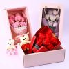 Soap Rose Bouquet with Teddy Bear Gift Box Soap Rose Bouquet with Teddy Bear Gift Box