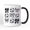 Soccer Balls Coquette Bows Personalized Mug, Sports Mom Tee Gift with Custom Name Soccer Balls Coquette Bows Personalized Mug, Sports Mom Tee Gift with Custom Name
