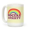 Social Anxiety Rainbow Coffee Mug Social Anxiety Rainbow Coffee Mug