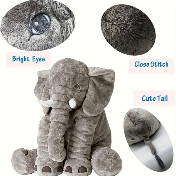 Soft 40cm Elephant Plush Toy - Adorable Baby Pillow & Gift for Kids Soft 40cm Elephant Plush Toy - Adorable Baby Pillow & Gift for Kids