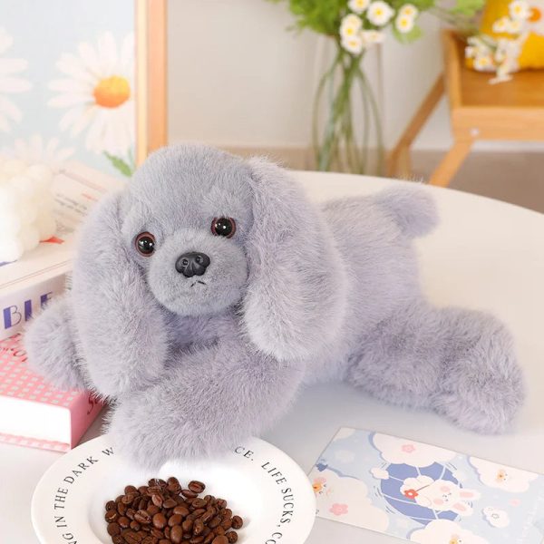 Soft & Cuddly 30CM Prone Simulation Dog Plush Toy for Warm Companionship Soft & Cuddly 30CM Prone Simulation Dog Plush Toy for Warm Companionship