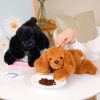 Soft & Cuddly 30CM Prone Simulation Dog Plush Toy for Warm Companionship Soft & Cuddly 30CM Prone Simulation Dog Plush Toy for Warm Companionship