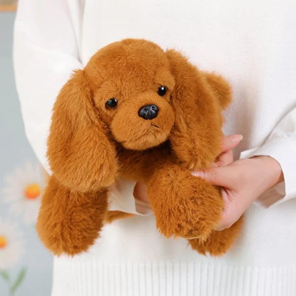 Soft & Cuddly 30CM Prone Simulation Dog Plush Toy for Warm Companionship Soft & Cuddly 30CM Prone Simulation Dog Plush Toy for Warm Companionship