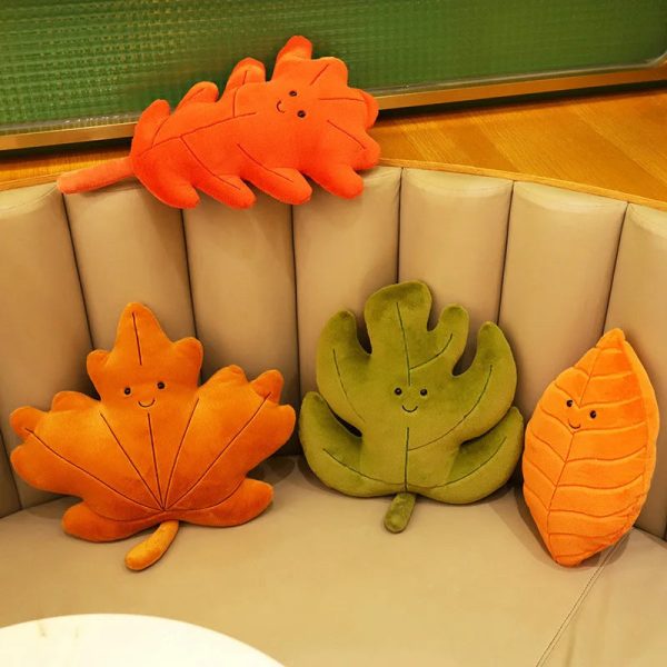 Soft Leaf Plush Pillow Decorative Cushion Soft Leaf Plush Pillow Decorative Cushion